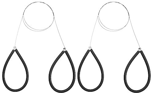 sourcing map 2pcs Wire Clay Mud Cutting Tool Wire Clay Cutter Curly Cutoff Tool Cheese Dough Cutting Tools for Pottery Wheel Clay Ceramic Making, 22.83 Inch Black