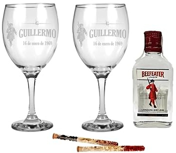 2 copas de Gin Tonic + botella Beefeater + 2 botánicos II · Creaciones Mikeldi