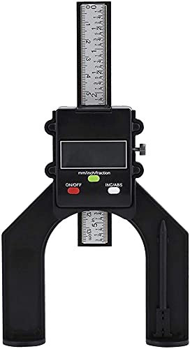 UNbit Calibro di Altezza in plastica Tecnica 0-80 mm Mantiene saldamente Il Calibro di profondità Calibro di Altezza Calibro Digitale Durevole con Piedini magnetici for l'industria
