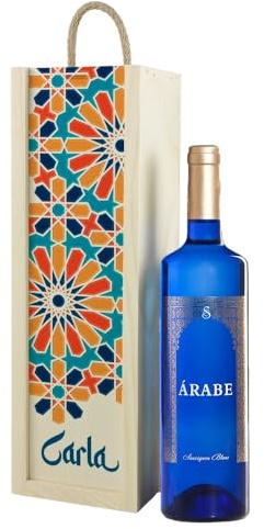Genérico Caja Regalo Botella de Vino Blanco Personalizada Caja Regalo Pareja Amigo Amiga Novio Novia San Valentín Cumpleaños