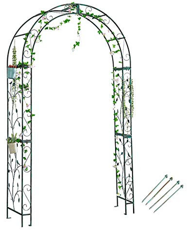 Gartenbogen aus Metall Retro-Gartenbogen, Metall-Pergola-Laubenbogen für den Außenbereich, Hochzeitszeremonie-Dekoration, Gartenarbeit im Freien, Gehwegbögen, für Kletterpflanzen, Weinreben, Rosen, H