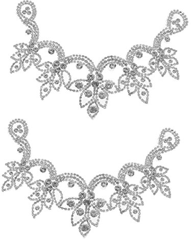 STOBOK 2st Heißkleber-bodenstoffaufkleber Herz Patch Dekorative Fellflecken Kleidung Taschenapplikation Perlenbesatz Hochzeitskristallapplikation Diy-kristall-patch Eisen Reparatur Strass