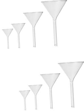 Amosfun 8 Pz imbuto bicchiere chemical cleanseen Vetroresistente filtro di filtrazione da laboratorio attrezzature da laboratorio bottiglie d'acqua strumento resistente alla temperatura
