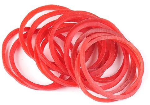 FUNOMOCYA 500g Elastic Bands for Crafts Red Stretchable Vegetable Tied Beef Bands for Home Office Kitchen