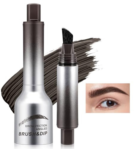 Boobeen Brow Fection Pennello angolato per sopracciglia e pennello da immersione, pennello liquido per sopracciglia, matita per sopracciglia per principianti, per creare sopracciglia realistiche