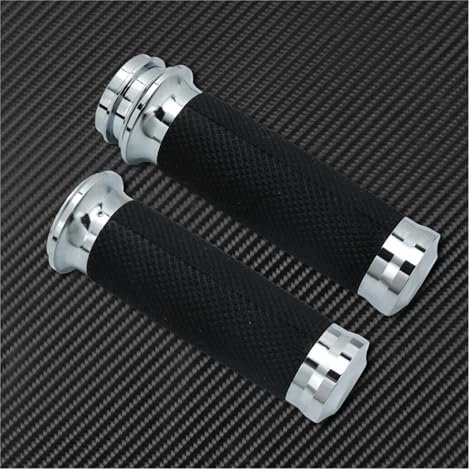 Griffe Lenker Motorrad 1 25mm Elektronische Drossel Handgriffe Schwarz/Chrom Für Har&Ley Touring Street Glide FLHR Softail Fat Boy FLS Dyna CVO