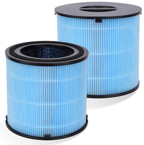 Filtro de repuesto AP1001 compatible con purificador de aire AIRTOK AP1001, 2 unidades | Sistema de limpieza de 5 capas H13 True HEPA