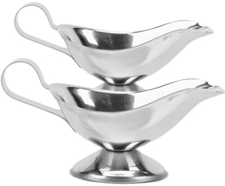 Cabilock Large Gravy Jugs for Serving Stainless Steel Sauce Pitcher Milk Jugs Design