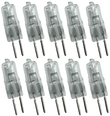 WOLTHID GU5.3 Bi-Pin Base 36V G5.3 Light Bulb Halogen Clear Warm White Dimmable G5.3 35W 50W JC Halogen Bulbs Replacement Electric Oil Warmer 10PCS 50W