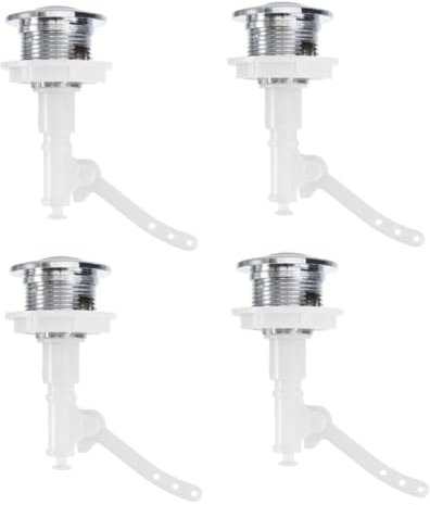 Gadpiparty Toilettenknopf Ersatz 4 Stück Push Button Für Wc Spülkasten Handdruck Glatte Oberfläche Universelles Zubehör Für Haushalts Toilettenspülung