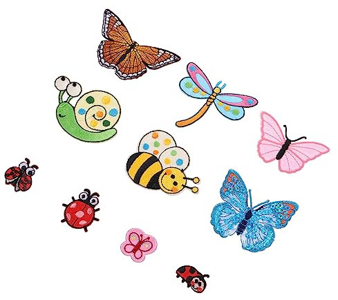 DOITOOL 10stücke Stickerei Patches Dekorative Kleidung Patch Aufkleber Stickpatches Patchaufkleber Bekleidungszubehör Stickpatch Hotmeltaufkleber