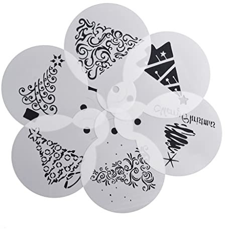 Baum-Schablonen, Prägeschablone, Malerei, Scrapbooking, wiederverwendbar, Heimdekoration, Album, Papierkarte für Kinder, 6 Stück
