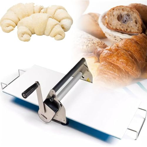 Sfogliatrice Manuale Pieghevole, Stendipasta Da Tavolo in Acciaio Inox Rullo, Spessore Regolabile per Pizza, Croissant, Pasticceria, Fondente, Uso Domestico Commerciale,Rs201