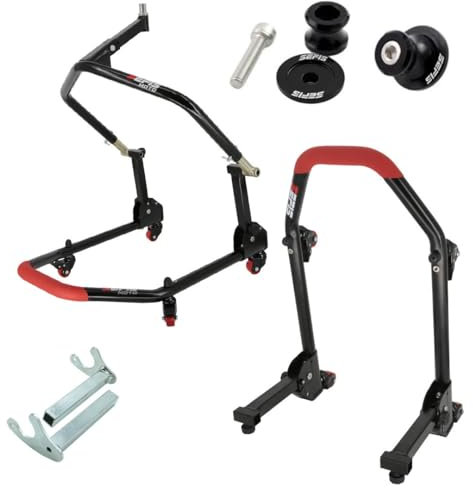 SEFIS M20U Motorradständer Set vorderer Lenkkopf und Hinterrad Motorradheber Serviceständer Front und Heck Motorrad montageständer hinten Motorrad ständer Set (für Kawasaki Z900)