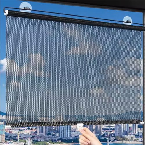 Tenda oscurante con ventose, protezione solare, per la privacy, senza fori,Tende a Rullo Termiche,Tende temporanee,Adatto a casa, ufficio e auto
