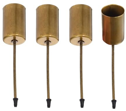 LATRAT 4 Stück Adventskranz Kerzenhalter, Kerzenpick 10 x 2,5 cm Kerzenhalter für Adventskranzdekoration, Kerzenpick für Adventskranz Weihnachten Tischdeko, Antikbronze