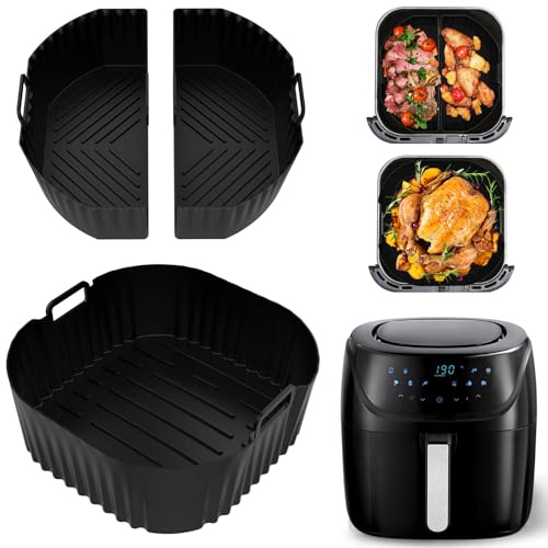 3 Piezas Molde Silicona Freidora de Aire Compatible con Russell Hobbs 8L/8,3L, Reutilizable Silicona Air Fryer Accesorios Airfryer