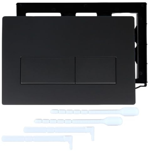 OIXYAZ 1 Pièce Applicable à Plaque Réservoir d'eau,Plaque de Déclenchement,Compatible Plaque de Commande wc Suspendu,Panneau de Réservoir d'eau Caché,Accessoires de Salle de Bain(noir)