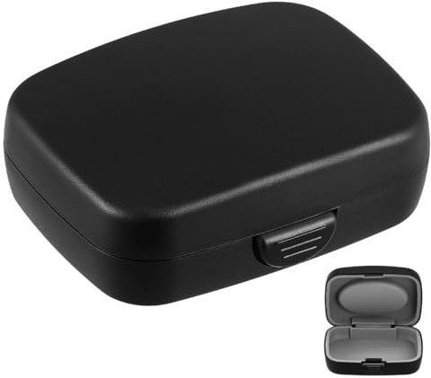 ibasenice Hearing Aid Case, Hard Shell Protective Travel Storage Box | Compact Abs and Pvc Hearing Aid Case, 8.5 X 6.5 X 2.7 Cm, with Hard Shell Design for Everyday Storage and Travel