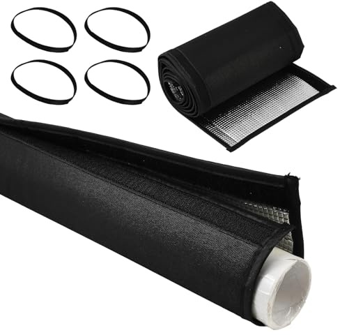 XhuangTech 3 Layer HVAC Copper Pipe Insulation Sleeve 78.74’’×10.63’’, 600D Oxford AC Hose Cover with 4 Adjustable Straps for Mini Split & Central Air Conditioner Outdoor UV-Resistant