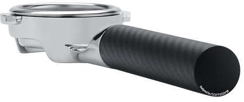 Normcore 58 mm flacher Siebträger für E61-Gruppenkopf, passend für Lelit, ECM, Rocket, Profitec Go, Flair 58, Ascaso, Billet Edelstahl Espresso-Siebträger mit Kohlefaser-Griff