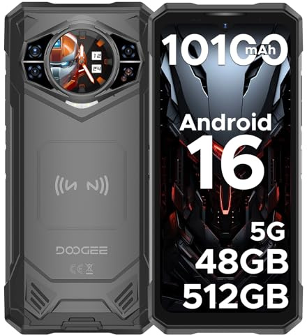 DOOGEERugged S200 X Rugged Smartphone 5G, 48GB+512GB, Android 16, 1.32 Rear Display, 10100mAh, 6.72 FHD+ 120Hz Telefono Indistruttibile,100MP+20MP/NFC/BT5.2/WiFi6/5G Dual SIM