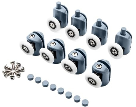 Rouleaux de porte de douche | Roues de remplacement for porte coulissante de salle de bain, 8 pièces de diamètre 23-25mm(23.0mm)