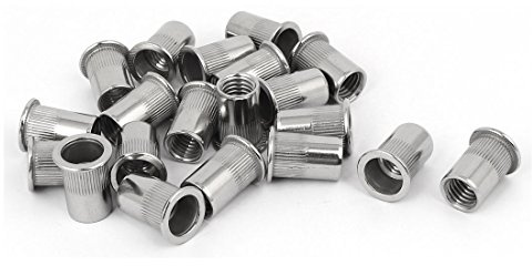 uxcell M12 x 1.75mm 304 Stainless Steel Knurled Blind Rivet Nut Insert Nutsert 20PCS