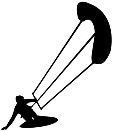 Kite Surfing Aufkleber Surf Sport Aufkleber in den Größen 10cm,15cm,20cm oder 25cm (15cm, Grau matt)