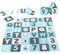 Juskys Kinder Puzzlematte Noah 36 Teile mit Buchstaben A-Z & Zahlen 0-9 - rutschfest — blau für Jungen - Puzzle ab 10 Monate - Spielmatte