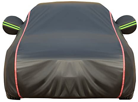 LSDRALOBPOI Car cover for DS DS 3 DS 4 DS 5 DS 9, Waterproof Dirt-Repellent Scratch Resistant Anti UV with Side Zipper Full Vehicles Cover(Color: black,Size:Ds 4)