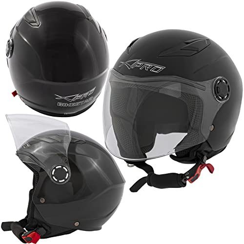Casco Moto Scooter Niño Chicos Infantil Seguridad Homologado ECE 22 06 Negro XL