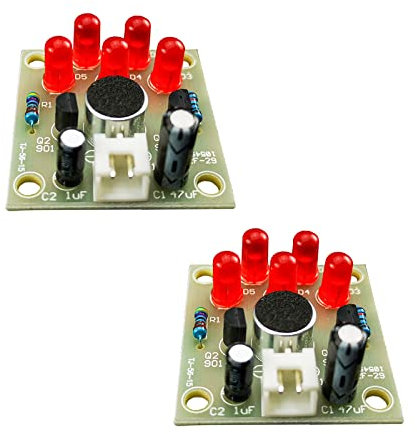 PZMYJB Elektronik Löt Bausatz Sprachsteuerung LED Melodie 2Stück Lustige Rhythmus Elektronische Komponenten Löten Projekt Praxis Lernen