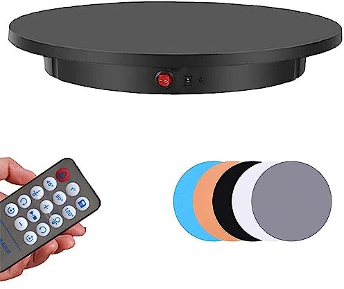 DPDZSW Drehteller Elektrisch,360 Grad Professioneller Drehscheibe Elektrisch Für Fotografie,60cm/42cm mit Fernbedienung für Produktfotografie,Schmuck Display,Shop Ausstellungsstand,Black-60CM