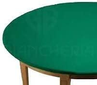 Corredocasa Tappeto Verde da Gioco Carte Copritavolo Mollettone Salvatavolo in Panno Poker con Elastico Perimetrale Antiscivolo Made in Italy- Disponibile in Varie Misure (Rotondo Diametro 120 cm)