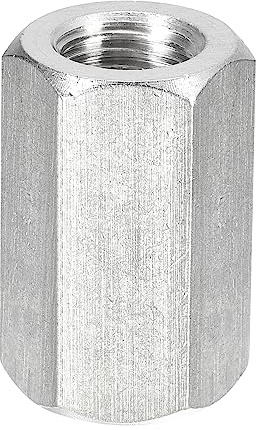 sourcing map 1 Stück Langen Sechskantmuttern M16 x 2 Abstand 40mm Länge Kupplung Muttern 304 Edelstahl Metrisch Sechskant Stab Kupplung Muttern