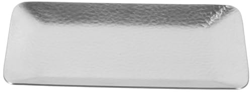 HOLIDYOYO Plateau De Rangement Acier Inoxydable Avec Design Unique Pour Bijoux Et Cosmétiques Plateau Multifonctionnel Pour Salle De Bain Cuisine Et Bureau