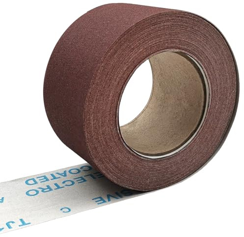 150 Grit Sandpaper Roll, 7.5cm x 15m Aluminium Oxide Emery Cloth Roll Ready-to-Cut Abrasive Sanding Paper for Sanding, Polishing and Rust Removal