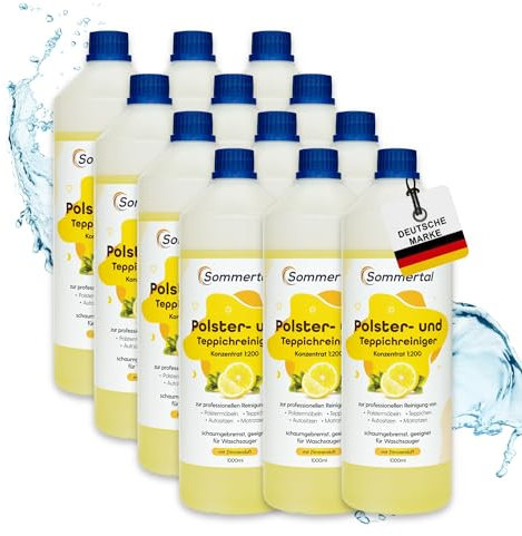 Sommertal Detergente per tappezzeria e tappeti, concentrato professionale, per oltre 40 lavaggi, adatto per divano, tappezzeria, sedili auto, tappeto, materasso, aspirapolvere, aspirapolvere bagnato e