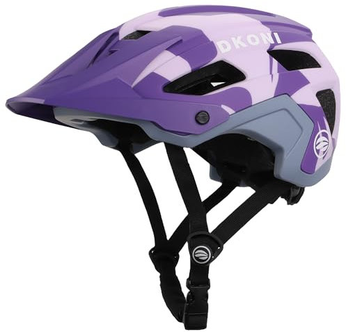 DKONI Mountainbike-Helm, Leichter MTB-Fahrradhelm mit Visier und PC-Außenschale für Erwachsene, Jugendliche, Damen und Herren