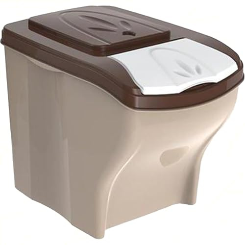 Sicignano Boîte à croquettes pour chiens chats 20 l, charge 10 kg, avec couvercle – hygiénique, occupe peu d'espace – modulable, superposable, empilable