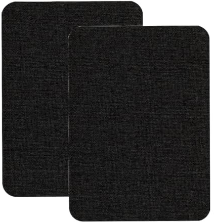UEAVOID 2 Stück Selbstklebender Stoff Flicken Leinwand Wasserdicht Reparaturset für Sofa Zelt Möbel Autositz Liege (28 x 20 cm) (Schwarz)