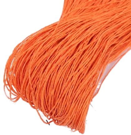 Hilo de papel de rafia de 460 g for crochet, hilo de paja de papel natural for tejer, sombreros, bolsos, cestas, hilo de ratán(Naranja)