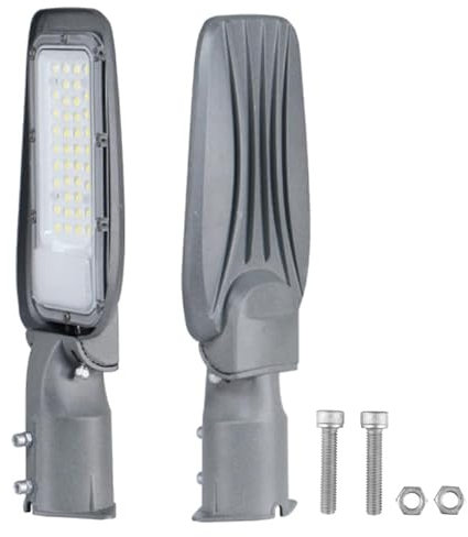 Ecolight LED Lampione Esterno 30W - Bianco Neutro 4000K IP65 Illuminazione Esterna di Sicurezza Proiettore LED per Parcheggio, Cortile, Garage e Giardino