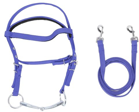 Fockety Rienda De Brida De Caballo Ajustable, Nylon, Cuerdas Elásticas, Equipo Ecuestre Rienda Lateral De Caballo, Control Y Comodidad Mejorados Brida De Salto De Brida De Caballo