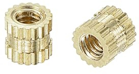 QUARKZMAN 150 Stück Gewindeeinsatz, M2 x 3mm(L) x 3.2mm(OD) Einschmelzgewinde Gewindeeinsatzmutter aus Messing mit gerändeltem Gewinde
