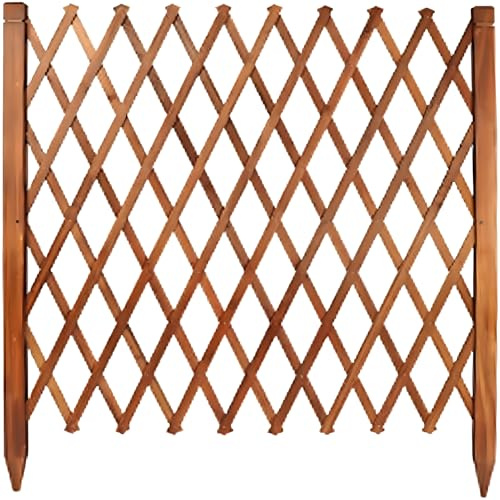 Gartenzaun Für Draußen Verstellbar Rankgitter Holz Ausziehbar Hundezaun Klappbarer Teleskopzaun bis 145cm, Tierzäune für den Außenbereich Für Garten, Camping, Blumenbeet