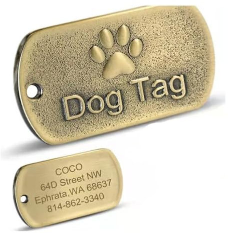 5 Stück Haustier-ID-Anhänger mit personalisiertem Namen, personalisierbar, für Katzenhalsband, (B (5 Stück)