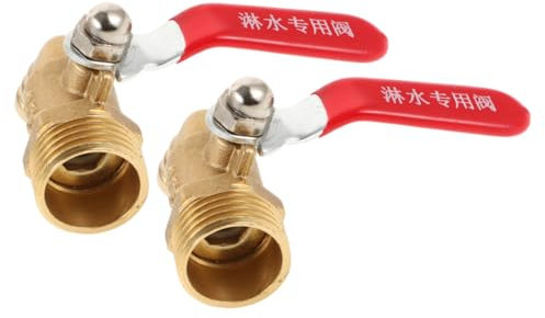 ifundom 2pcs High Pressure Mini Ball Valve External Thread Brass Valve Handle Replacement for Water Air Systems