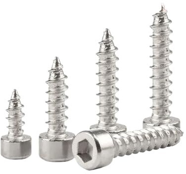 304 Edelstahl-Blechschrauben mit Zylinderkopf, Innensechskant, Schalenkopf, Schallhornschrauben, Holzschrauben, M2M2.6M3M3.5M4, 30/50 Stück(18mm,M3 (30Pcs))